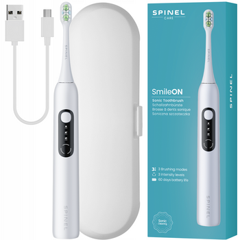 Szczoteczka SpinelCare SmileOn White + białe etui