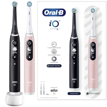 Dwupak Oral-B iO Series 6 Black Lava + Pink Sand