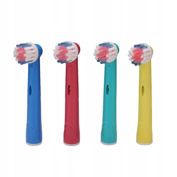 4 KOŃCÓWKI DO SZCZOTECZKI ORAL-B BRAUN DLA DZIECI