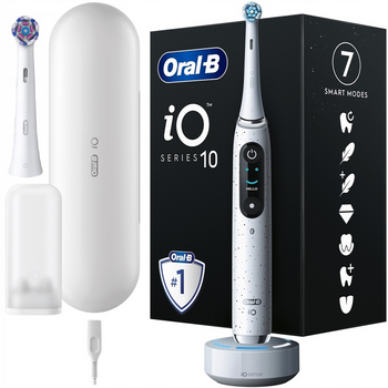 Szczoteczka Oral-B iO Series 10 Stardust White + Końcówka Oral-B iO Radiant White