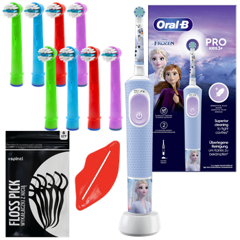 SZCZOTECZKA DO ZĘBÓW ORAL-B VITALITY PRO 103 FROZEN Kids + DODATKI