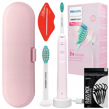 Szczoteczka Philips HX3651/11 różowa + etui pudrowy róż + org. Philips Proresult